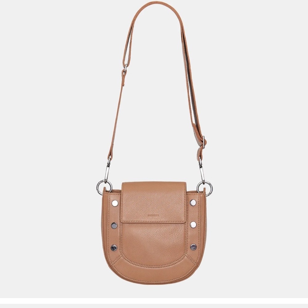 Hammitt Tan Leather Saddle Crossbody Bag with Adjustable Strap dust bag